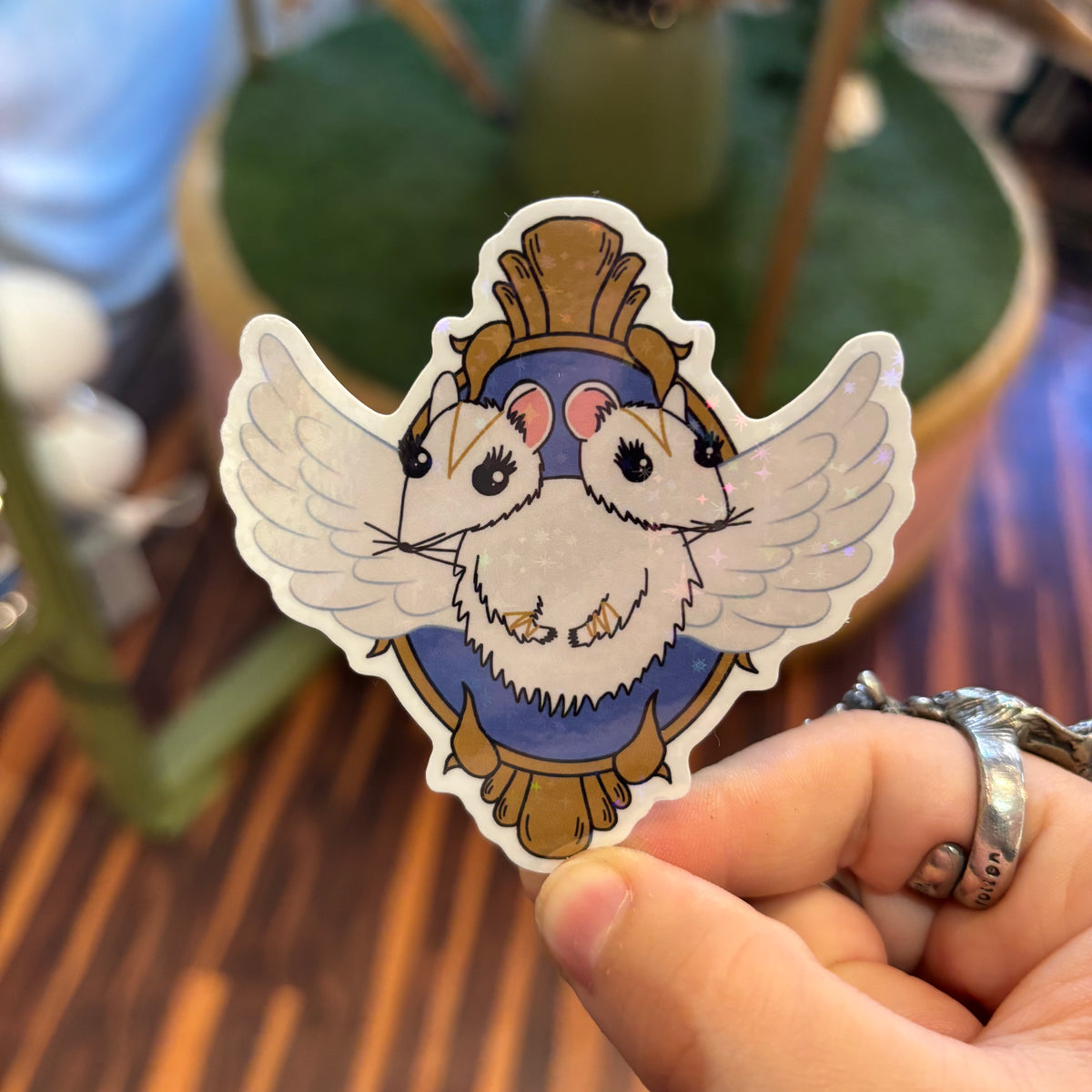 2 Headed Angel Rat Sticker