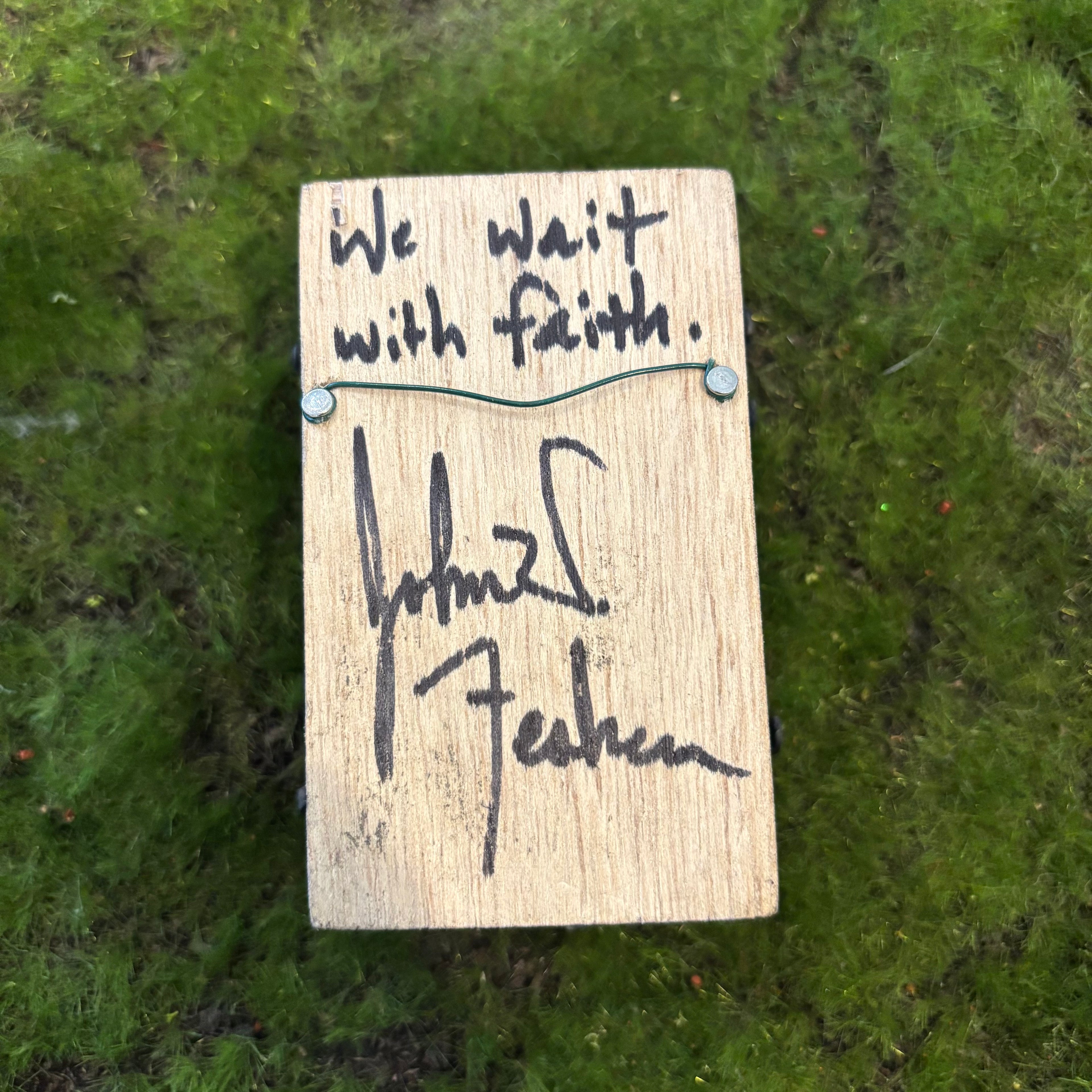 We wait with faith Shadow Box