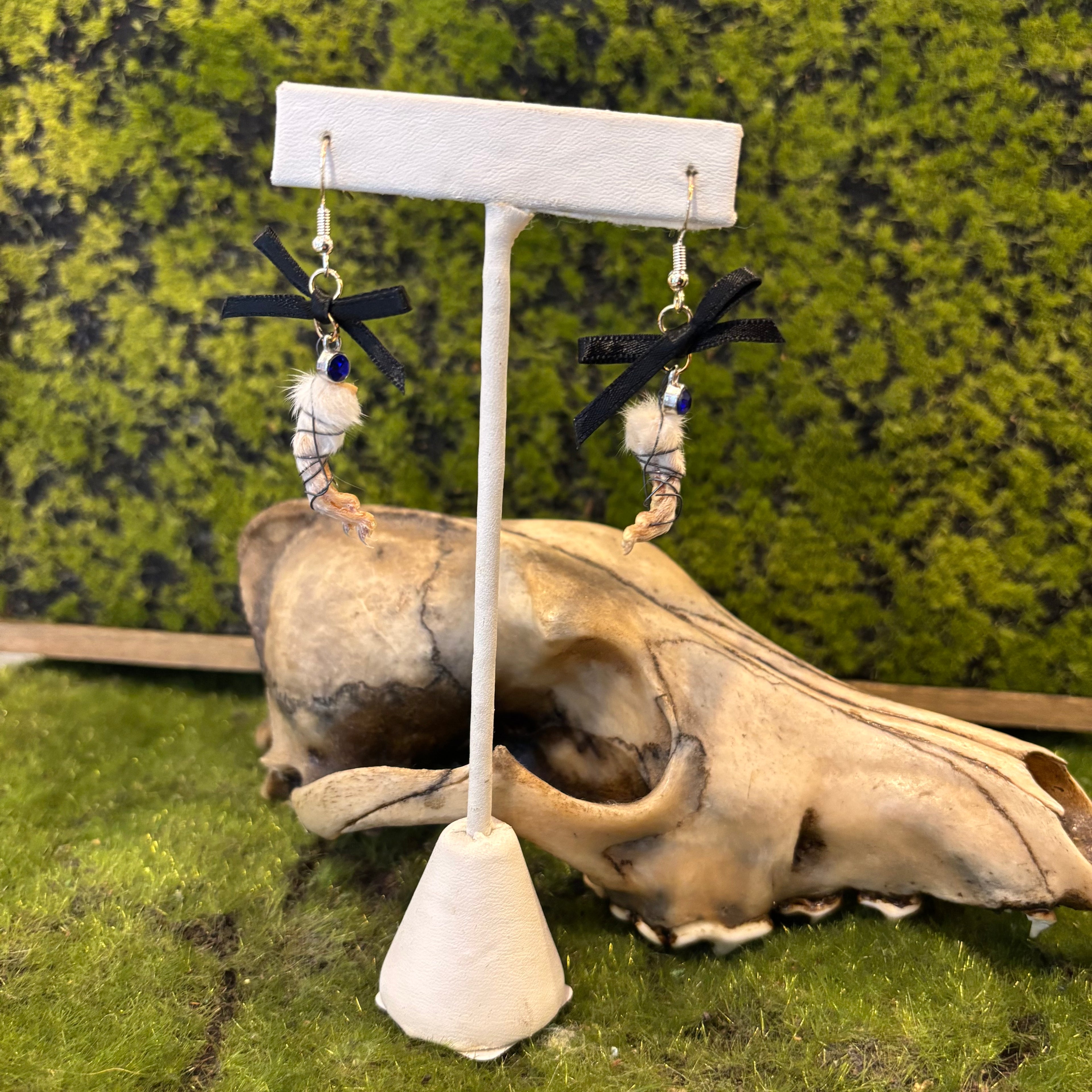 Taxidermy Rat Paw Earrings