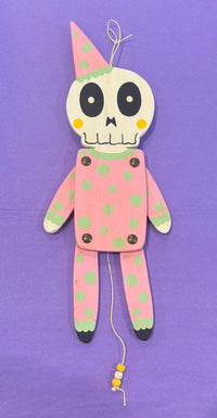 Clown Skeleton Pull Toy