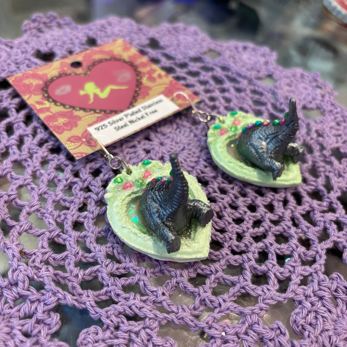 Dino Butt Earrings