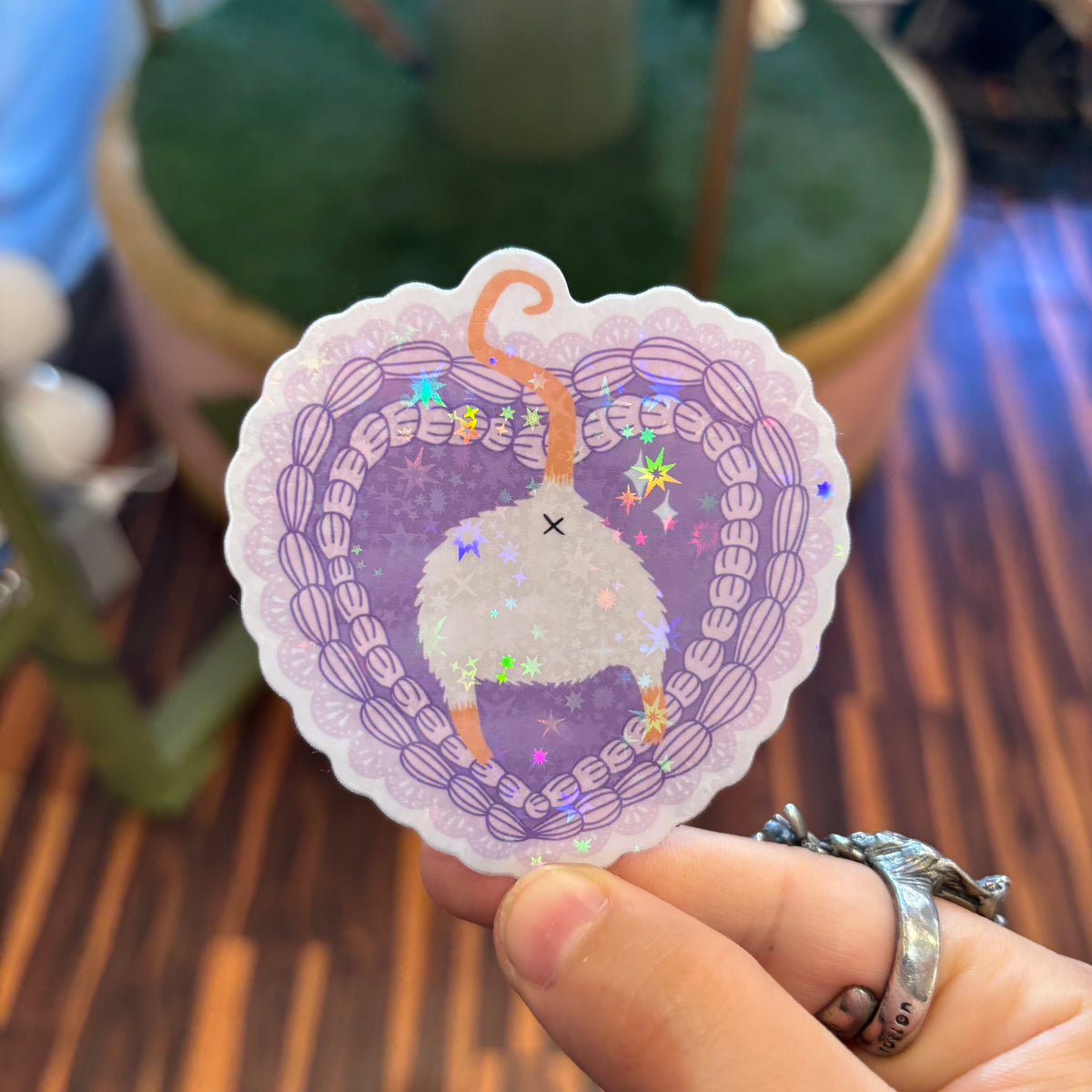 Purple Cake Rat Butt Sticker