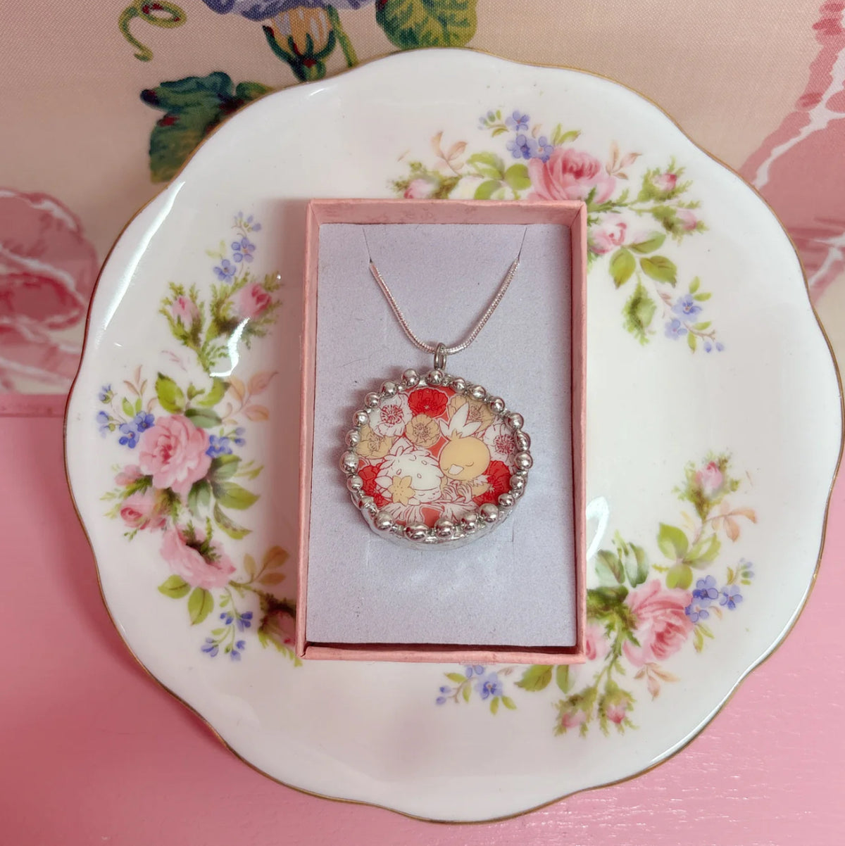 Pokémon Torchic and Shaymin Necklace