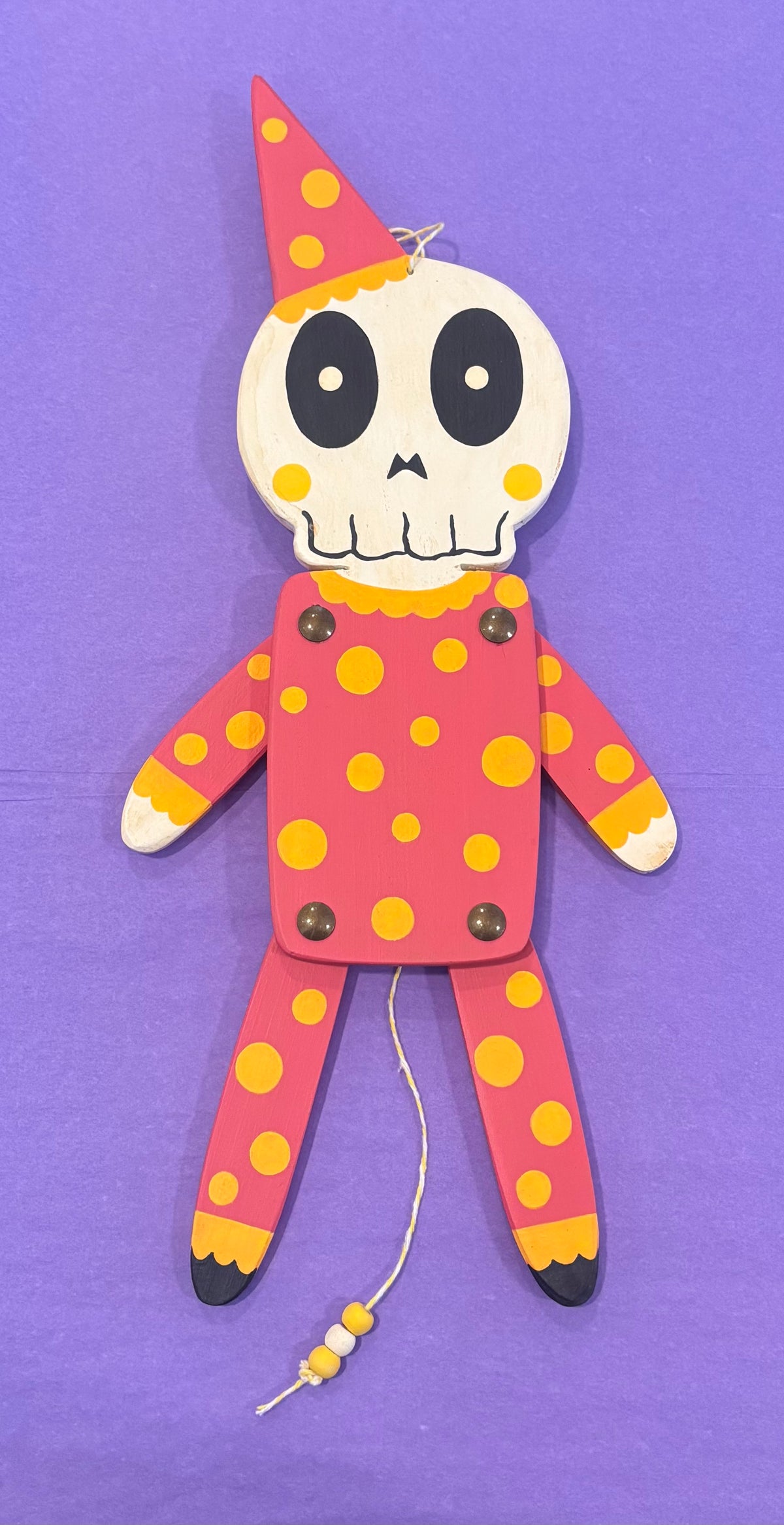 Clown Skeleton Pull Toy