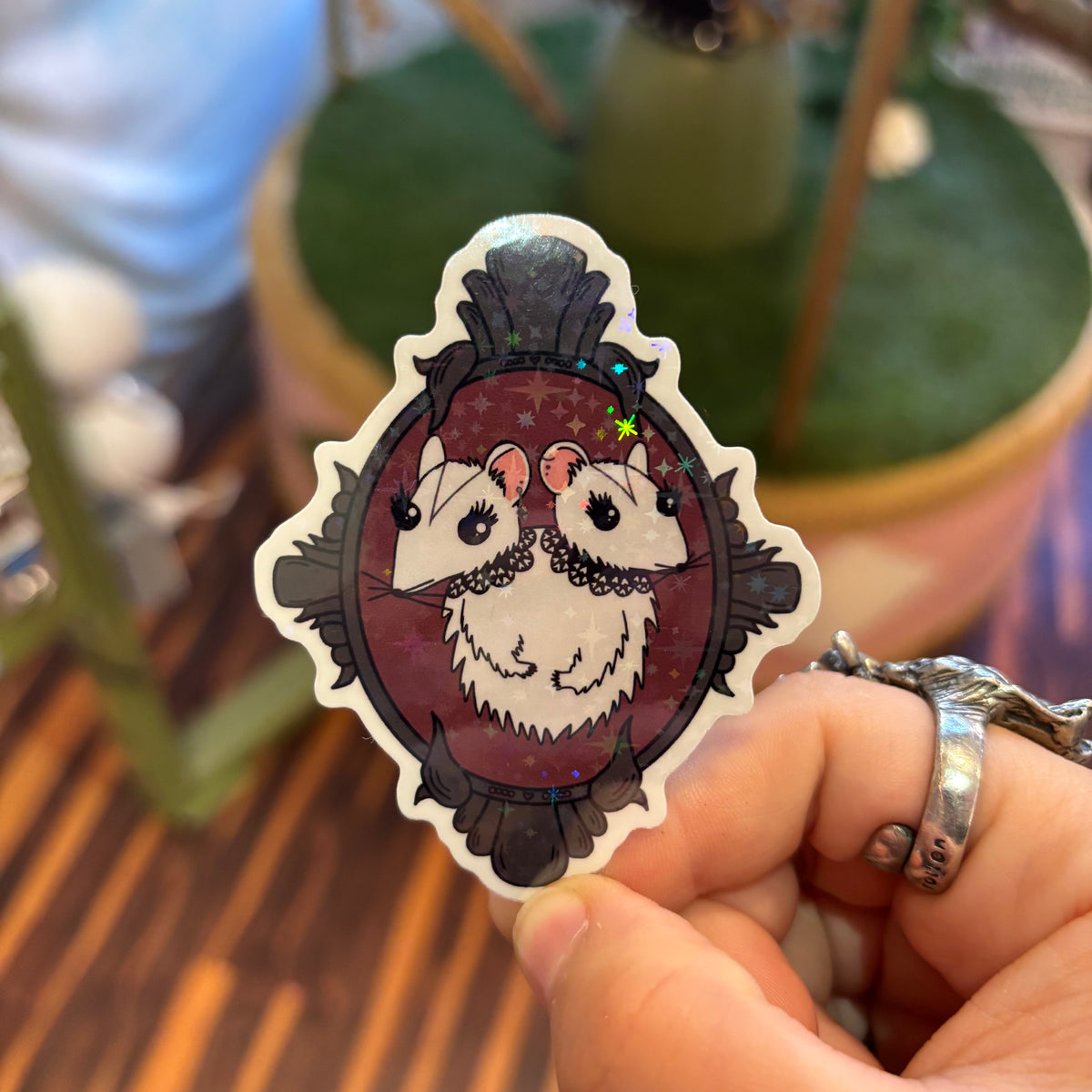 2 Headed Gothic Rat Sticker