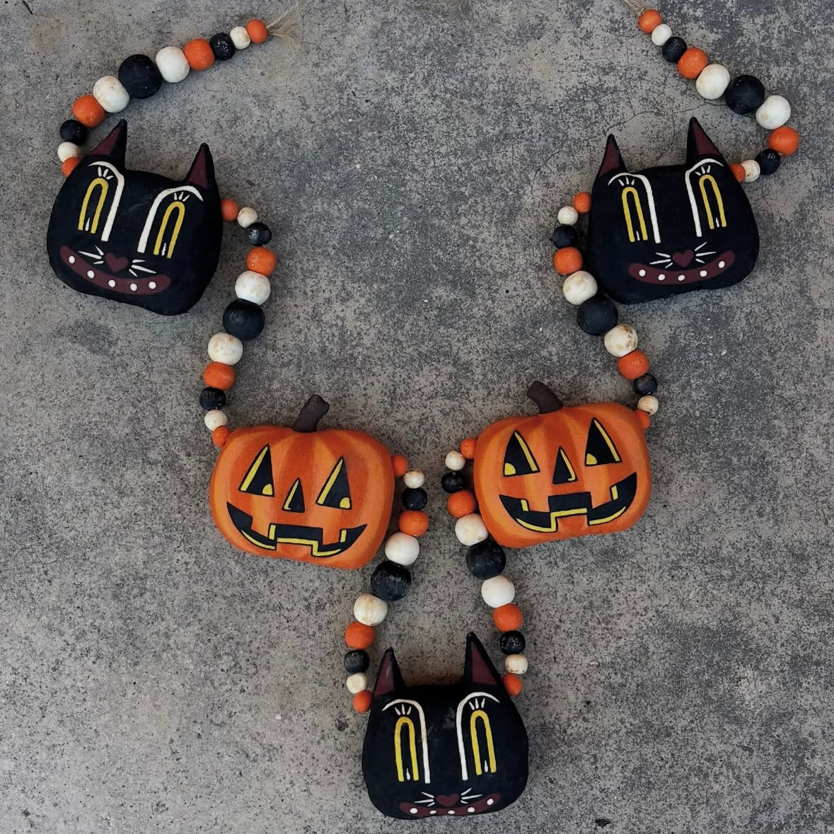 Cat and Pumpkin Garland