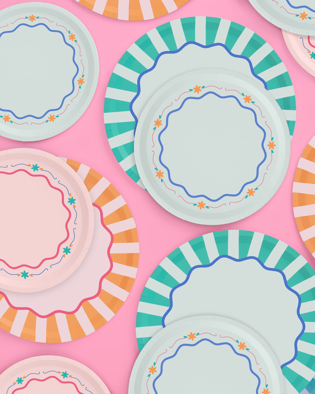 Italian Summer Duo - 32 plates + 24 napkins