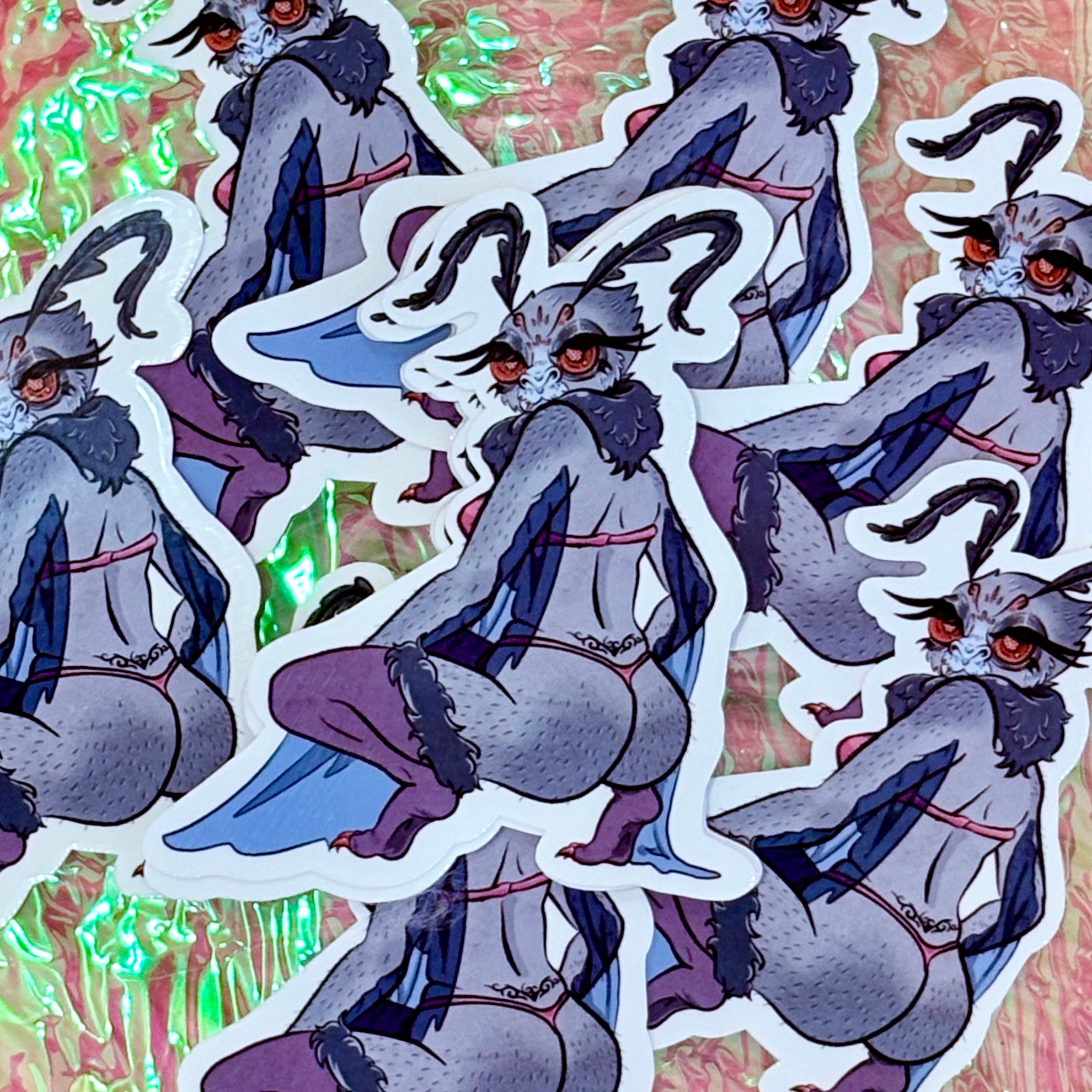 Mothman Pin-up Sticker