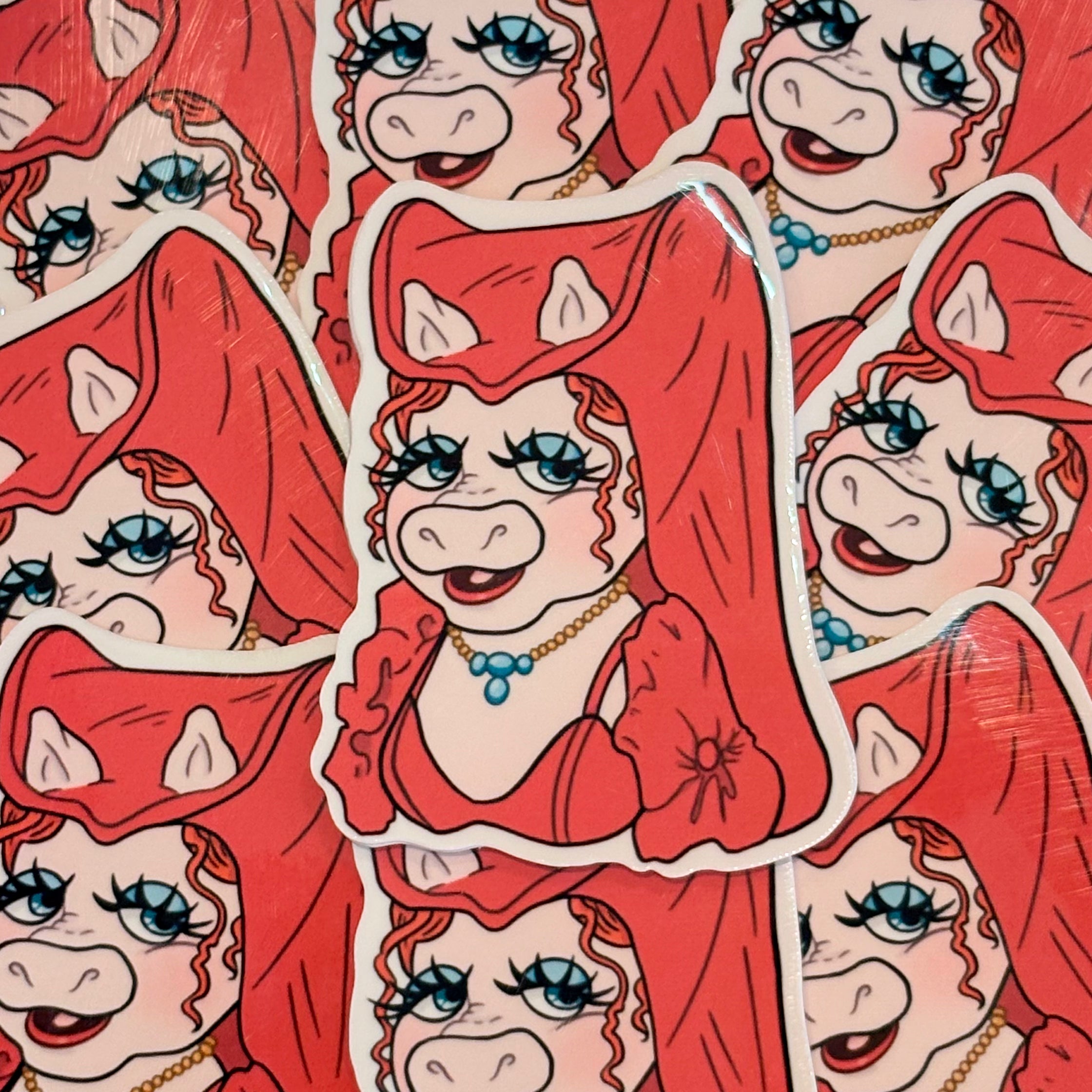 “Good Luck Babe!” Piggy Sticker