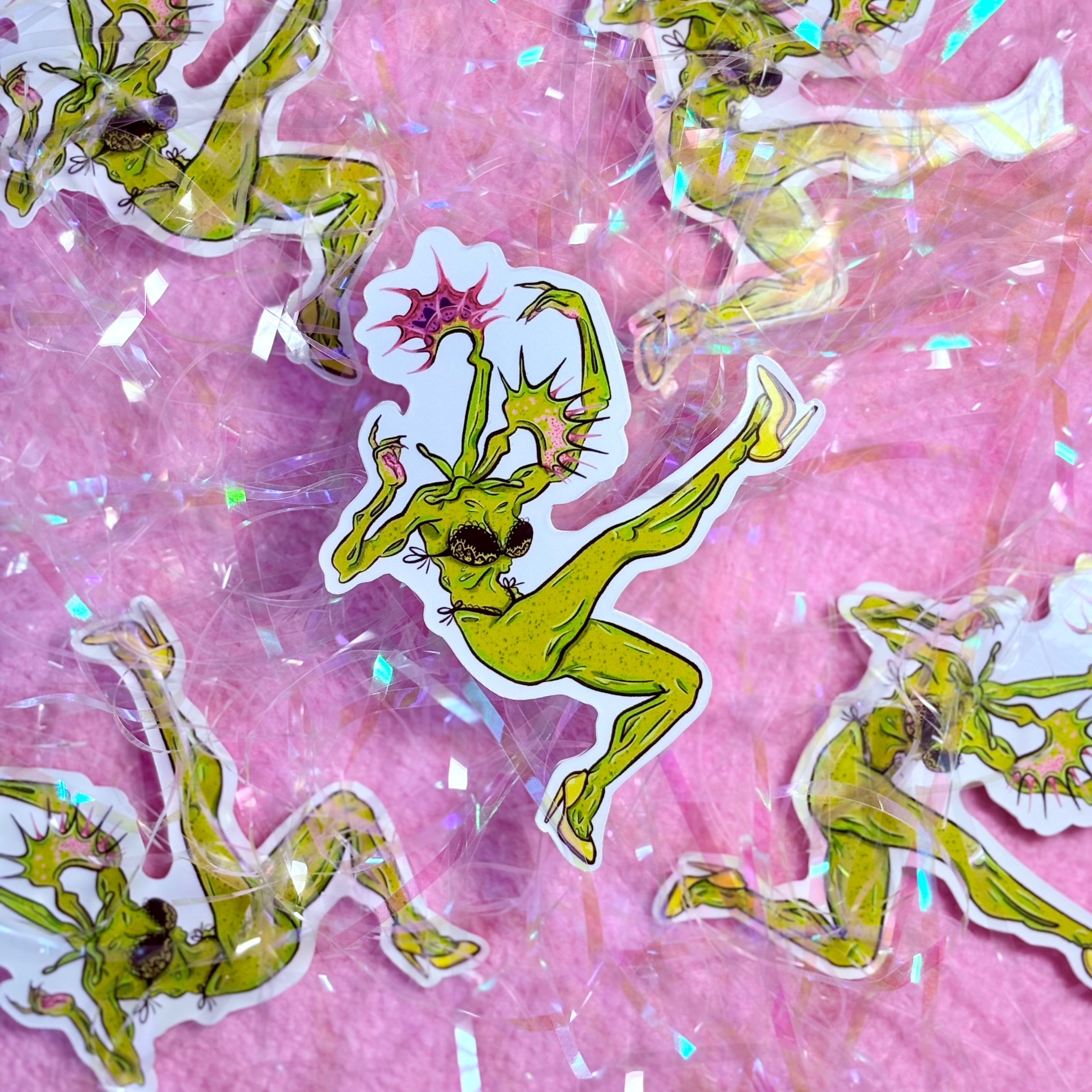 Venus Flytrap Pin-up Sticker