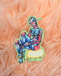 "Artificial Love" Robot Pin-up Sticker
