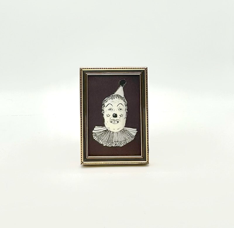 Tired and Dirty Framed Clown Art
