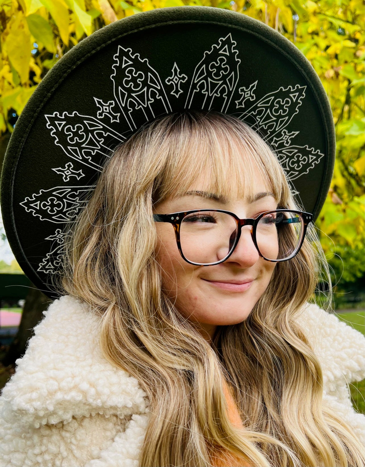 Fox & Fable - Vegan Felt Wide Brim Hat - XL Brim - Olive - Wrought Iron