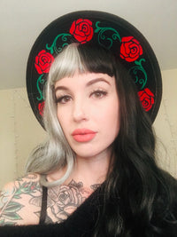 Vegan Felt Hat - Rose Crown