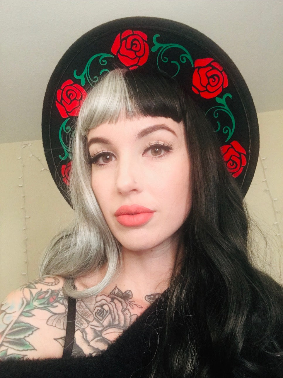 Vegan Felt Hat - Rose Crown