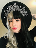 Vegan Felt Hat - XL Brim - Moonlight Crystals