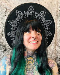 Vegan Felt Wide Brim Hat - XL Brim - "Wrought Iron Crown" - WITCHWOOD X WITCHVOID
