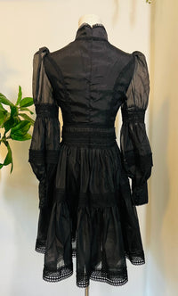 Morgana - Romantic Victorian Inspired Party Dress - BLACK - PRE-ORDER