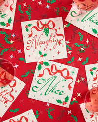 Naughty or Nice Napkins - 25 paper napkins