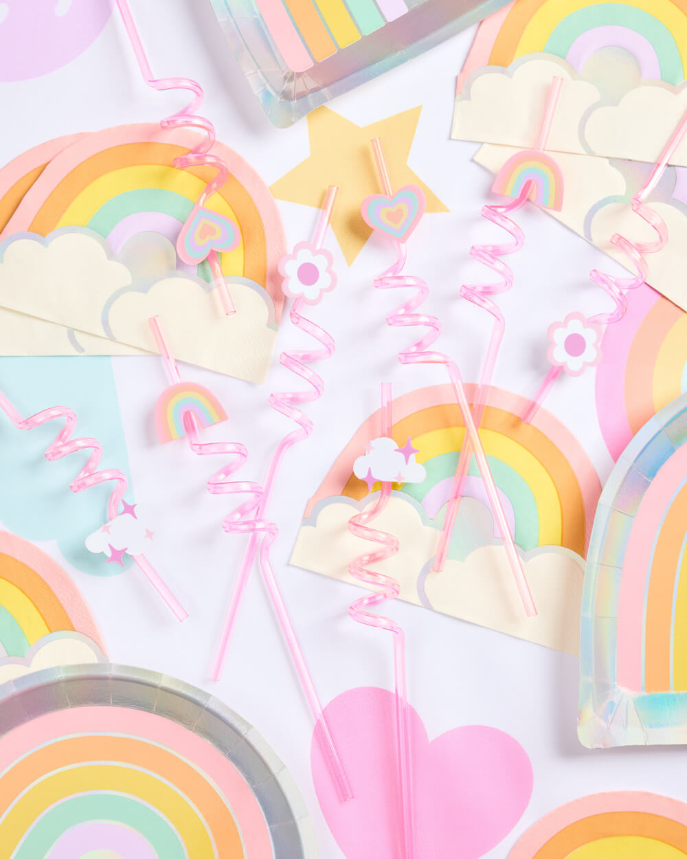Rainbow Straws - 16 reusable straws