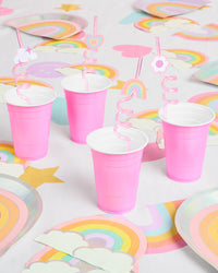 Rainbow Straws - 16 reusable straws