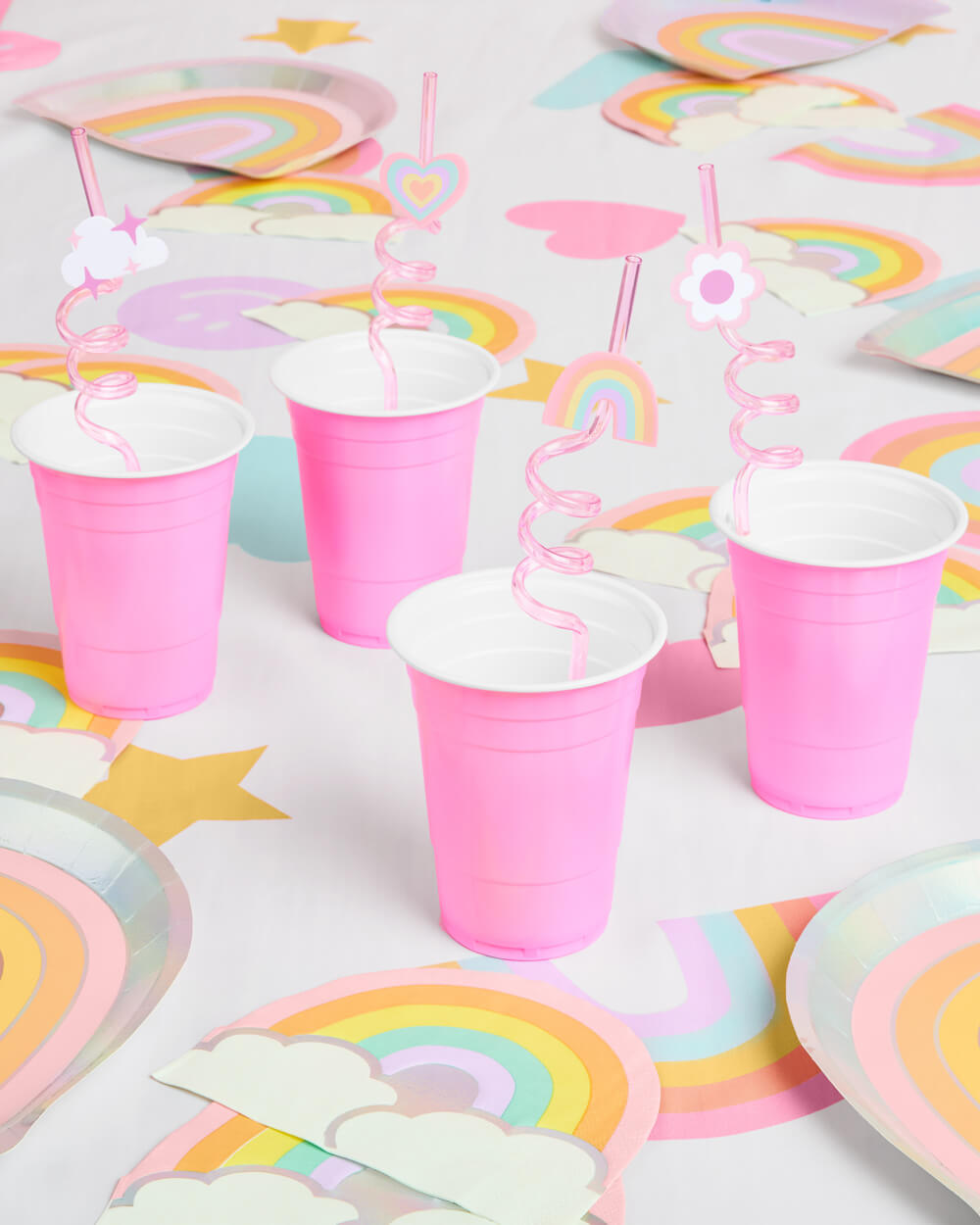 Rainbow Straws - 16 reusable straws