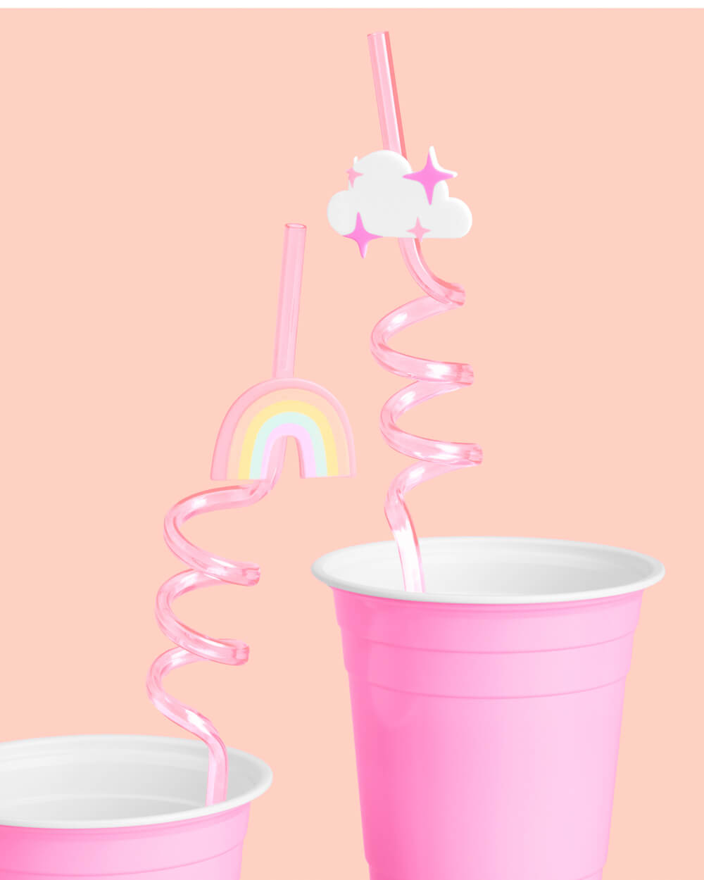 Rainbow Straws - 16 reusable straws