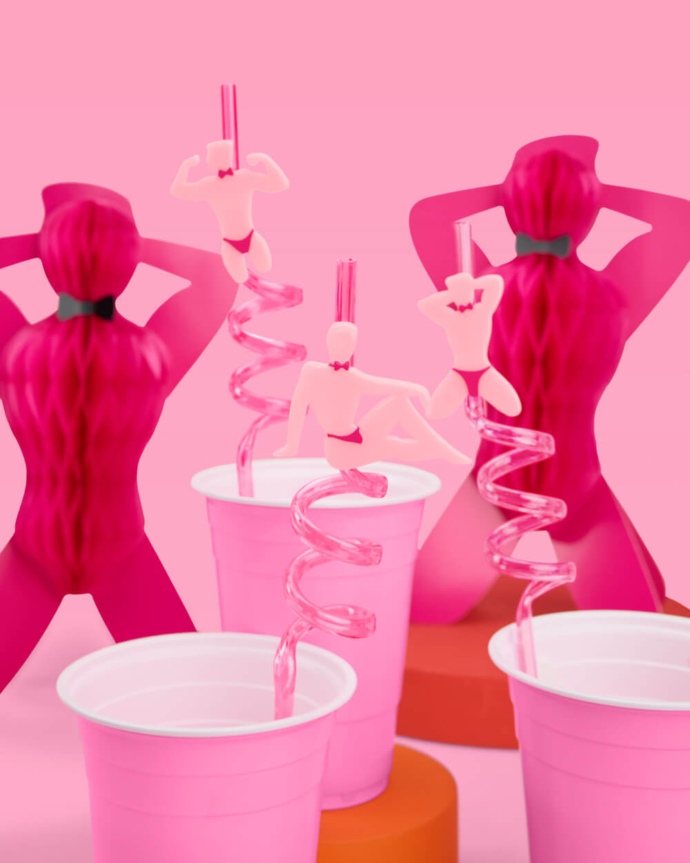Strip Tease Straws - 12 reusable straws