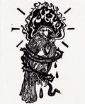 “Sacred Heart” Lino Cut Print