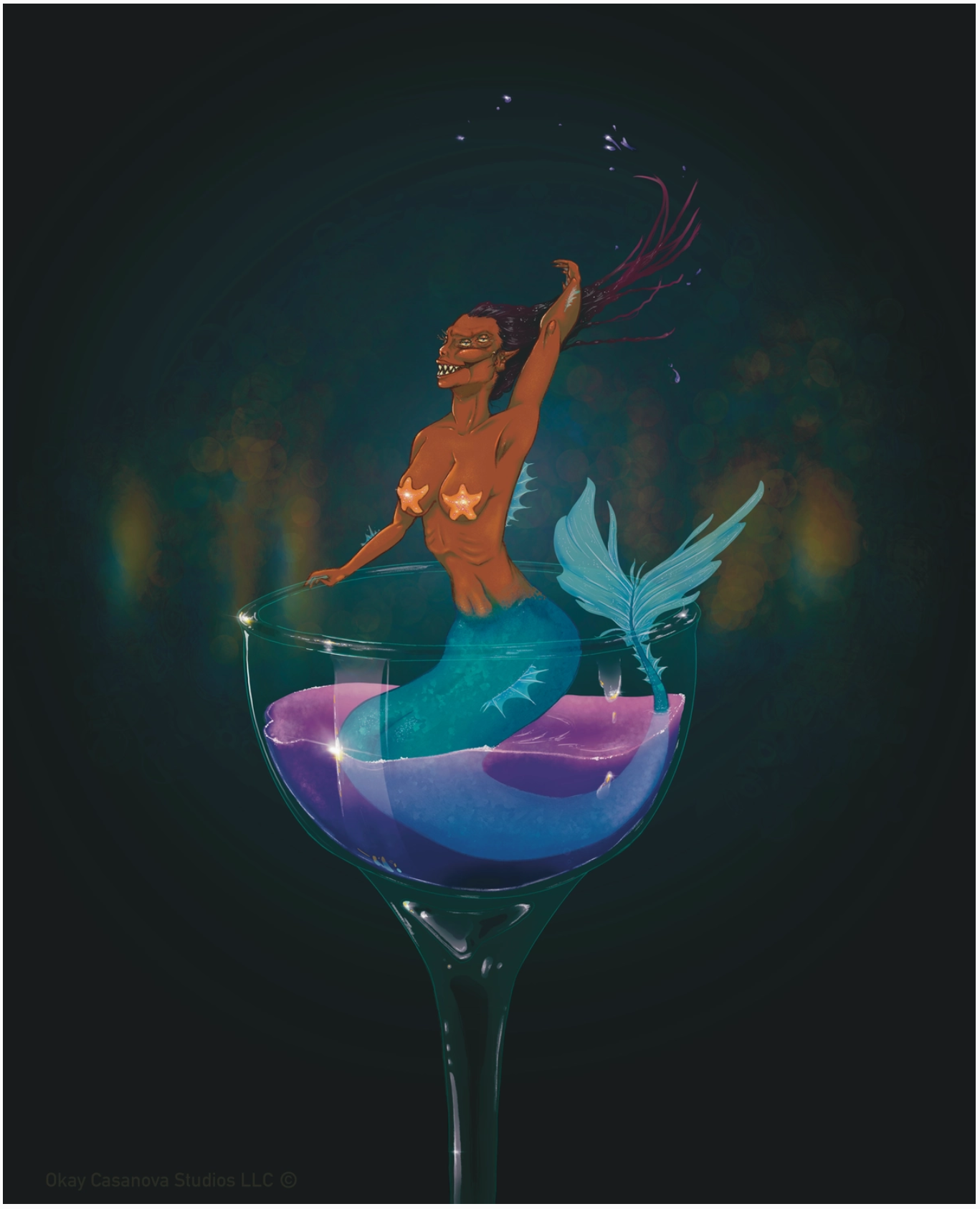 “Mer-Tini” Art Print