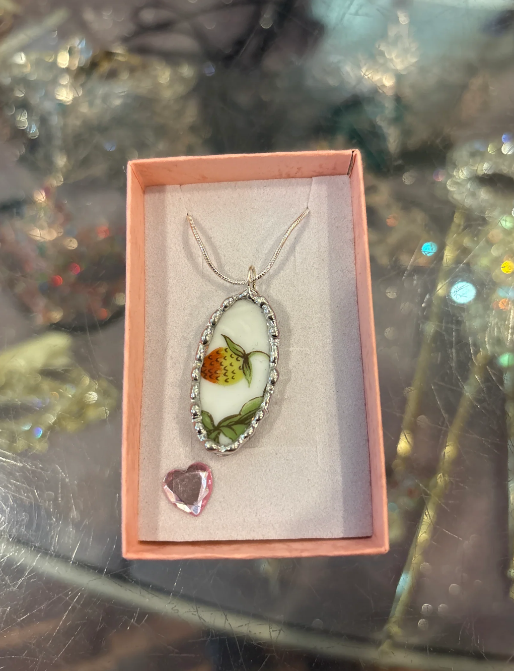 Ardalt Strawberry and Butterfly Necklace