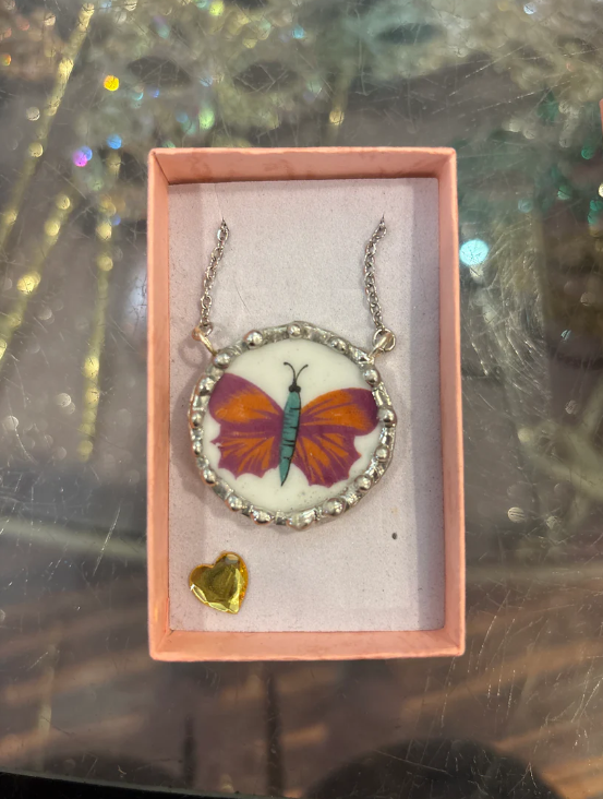 Ardalt Strawberry and Butterfly Necklace