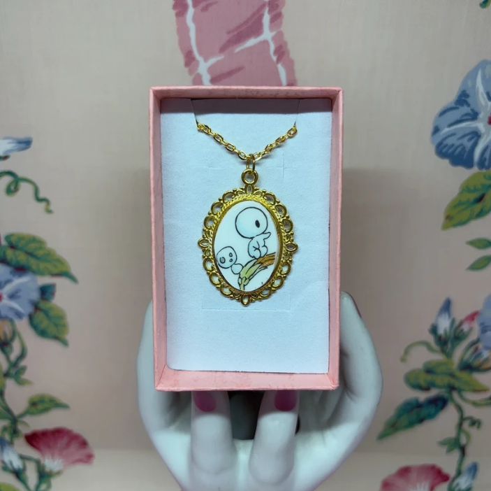 Gilded Totoro Necklace