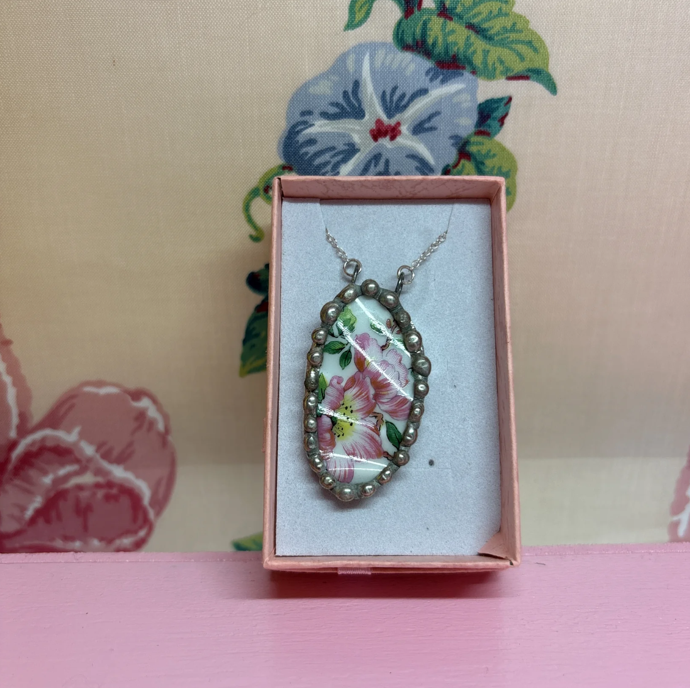 Vintage Rose Bud Necklace