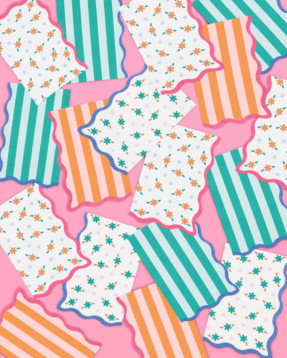 Italian Summer Duo - 32 plates + 24 napkins