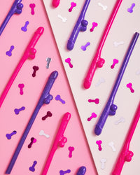Same Straw Forever - 30 penis straws + confetti