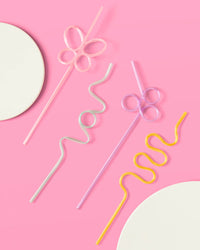 Pastel Party Straws - 16 reusable straws