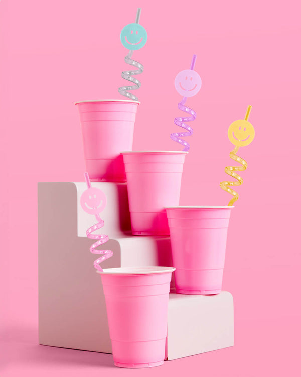 Smiley Straws - 16 reusable straws