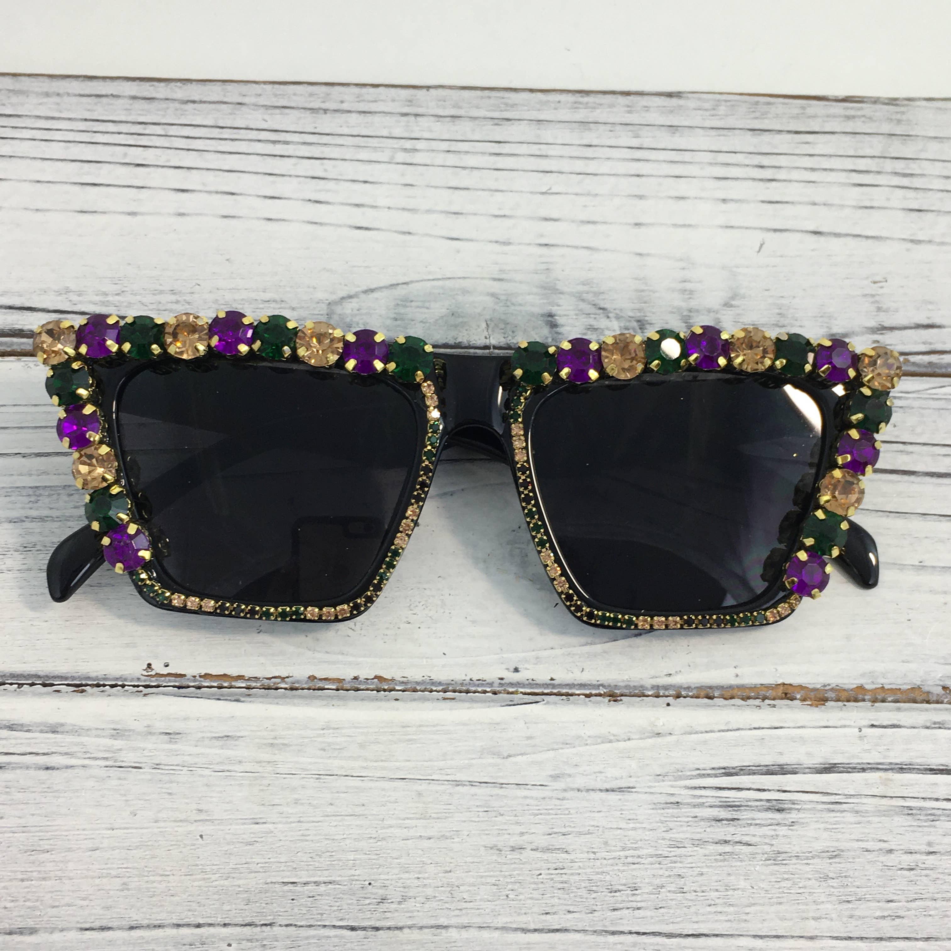 Mardi Gras small stone sunglasses 