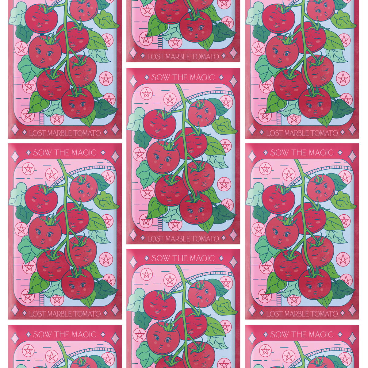 Lost Marbles Tomato Tarot Garden + Gift Seed Pacaket