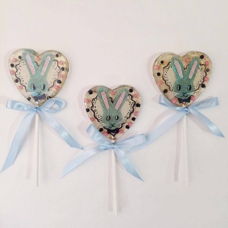 Fondant Bow Tie Bunny Lollipops
