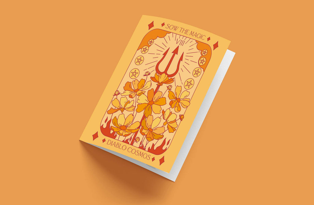 Diablo Cosmos Botanical Tarot Greeting Card