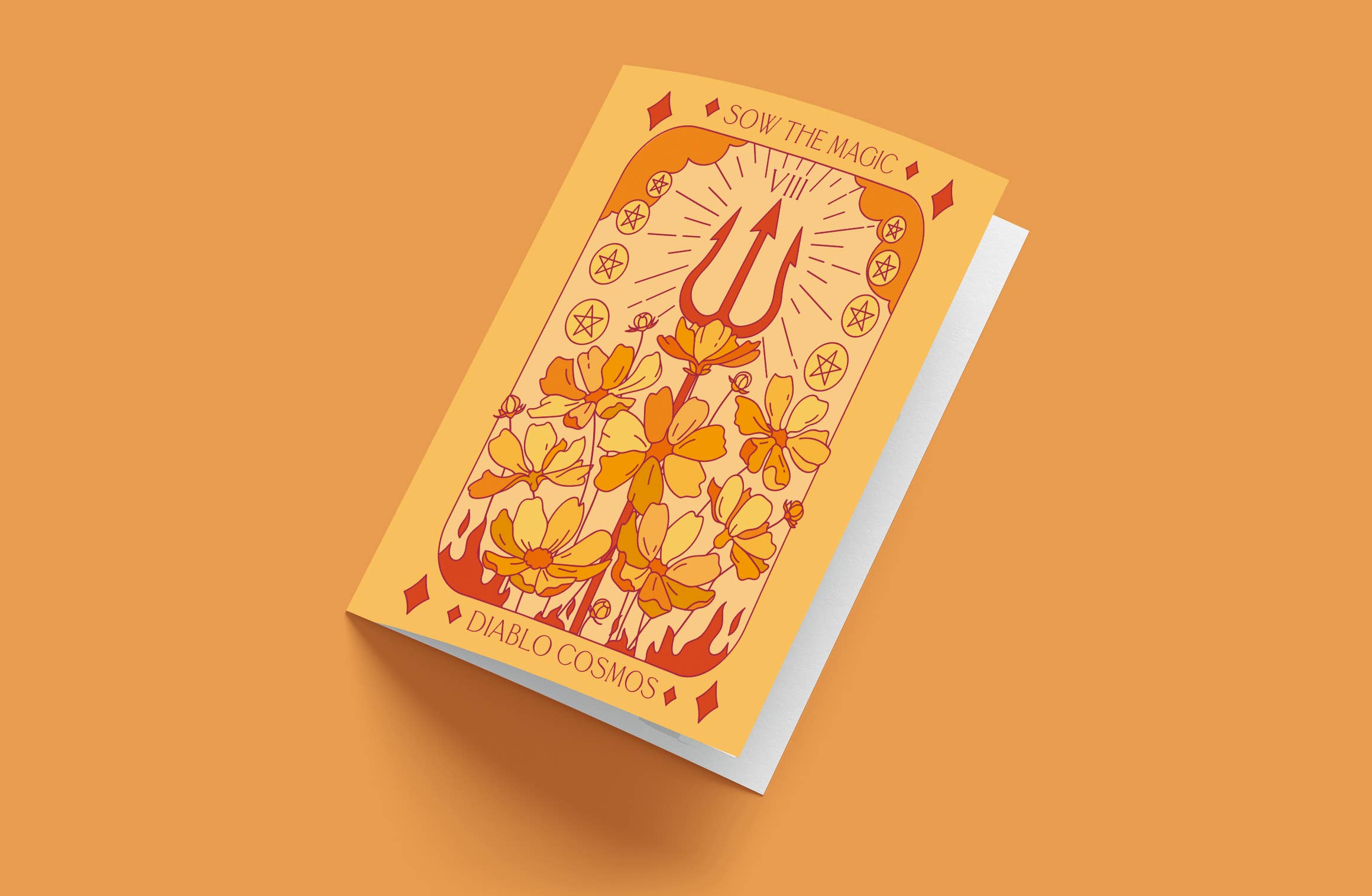 Diablo Cosmos Botanical Tarot Greeting Card