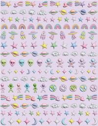 Nail Art Stickers - Spaced Out