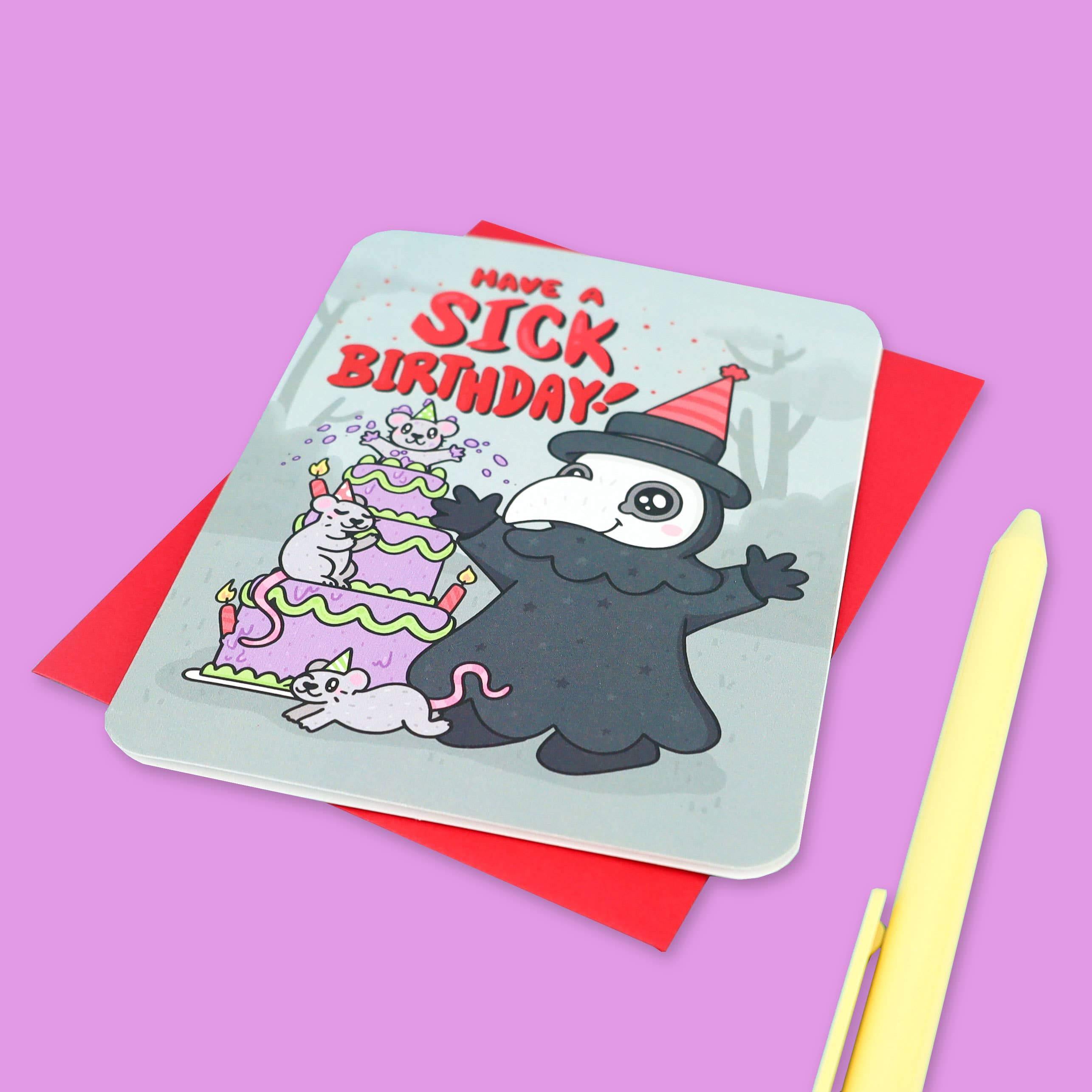 Plague Doctor Sick Birthday Greeting Card