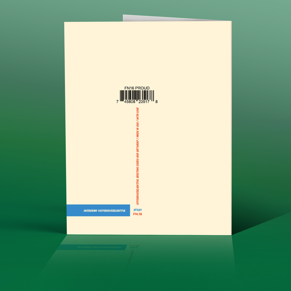 SO F PROUD OF YOU!  Type: congratulations card