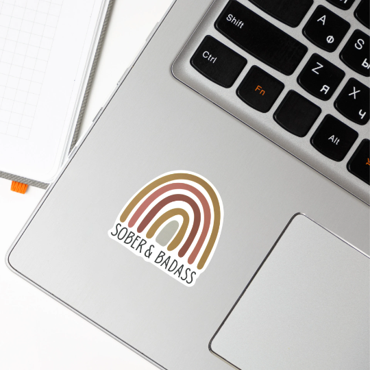 Sober & Badass Sticker