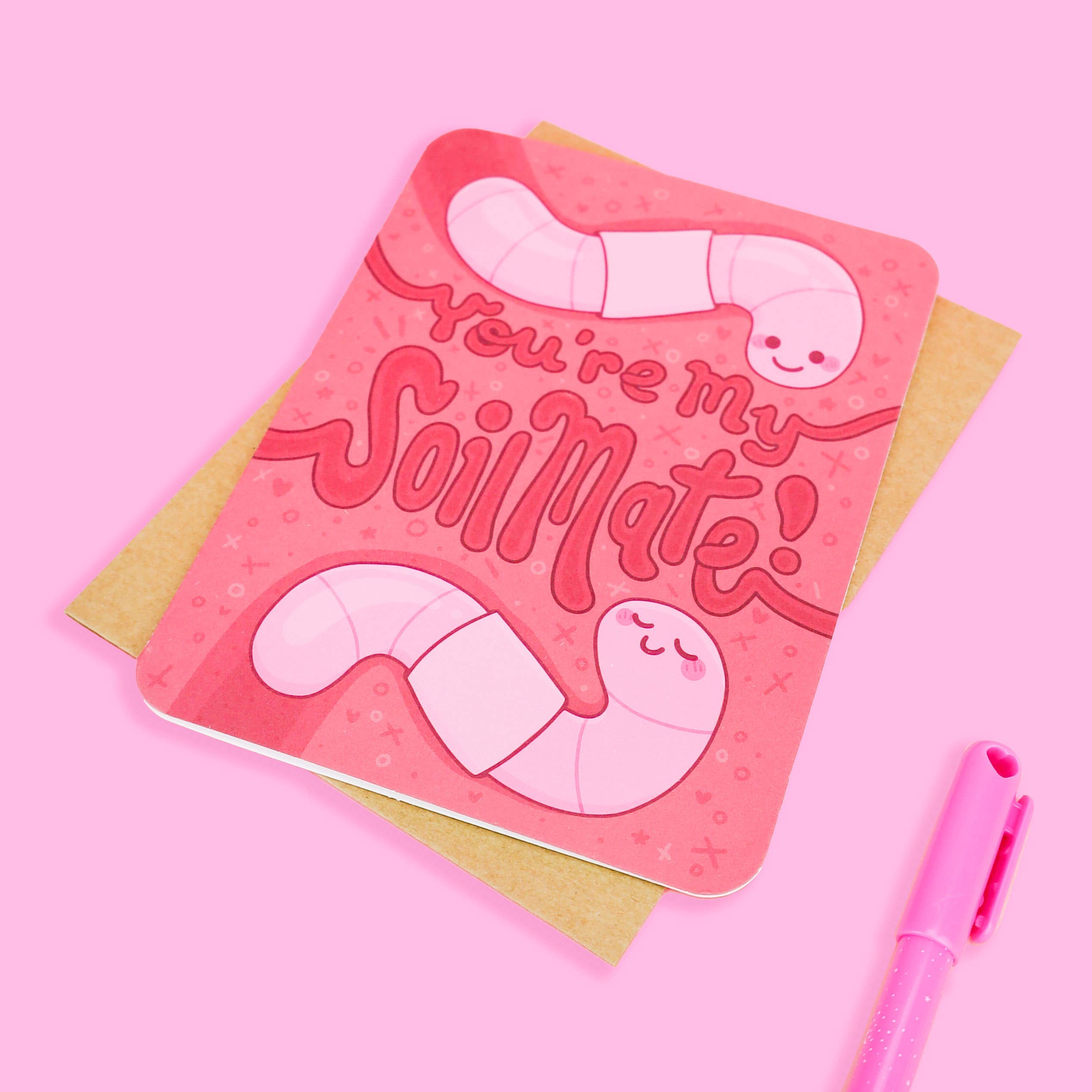 You’re My Soil-mate Worms Valentine's Greeting Card