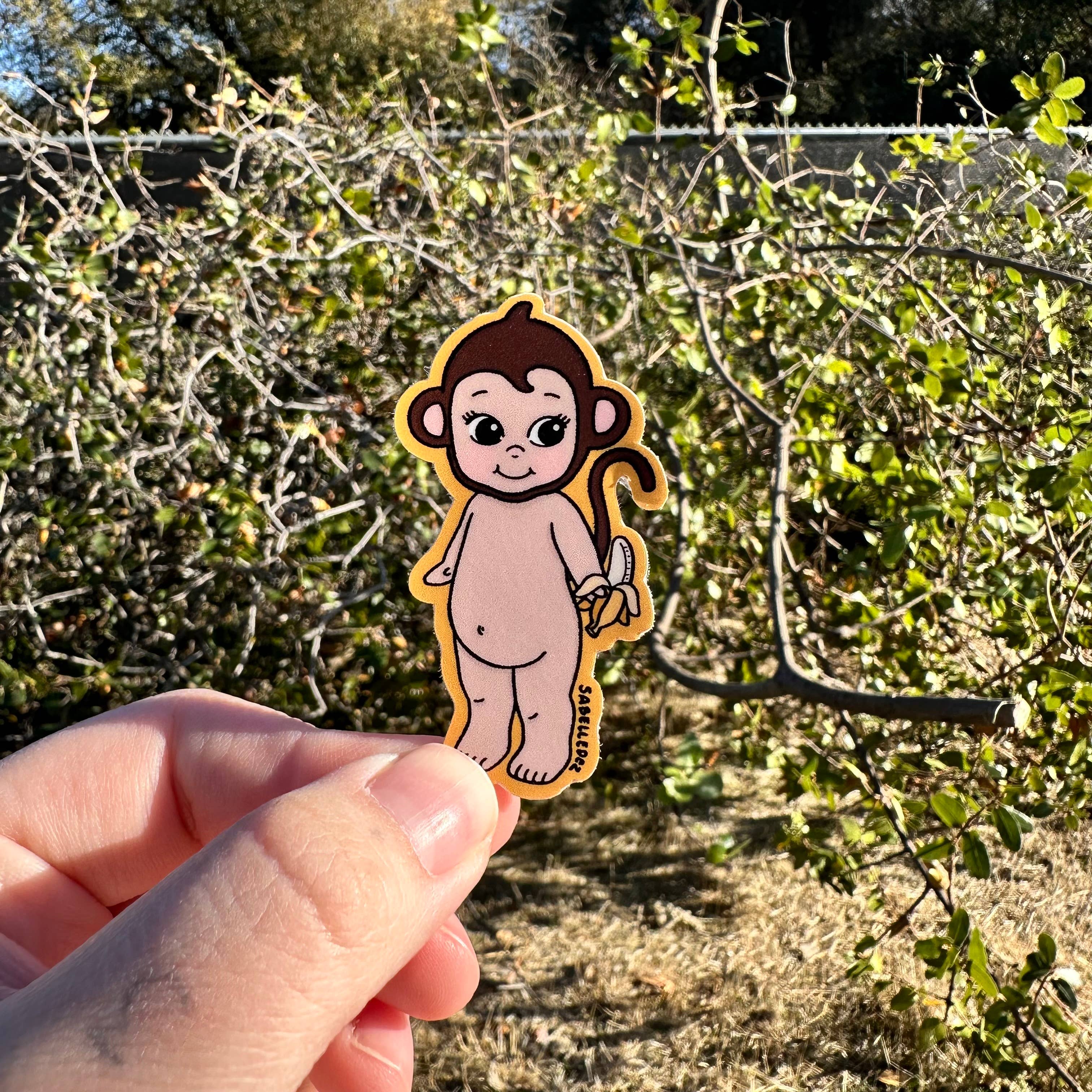 Monkey Sonny Angel | Weatherproof Sticker – Miette