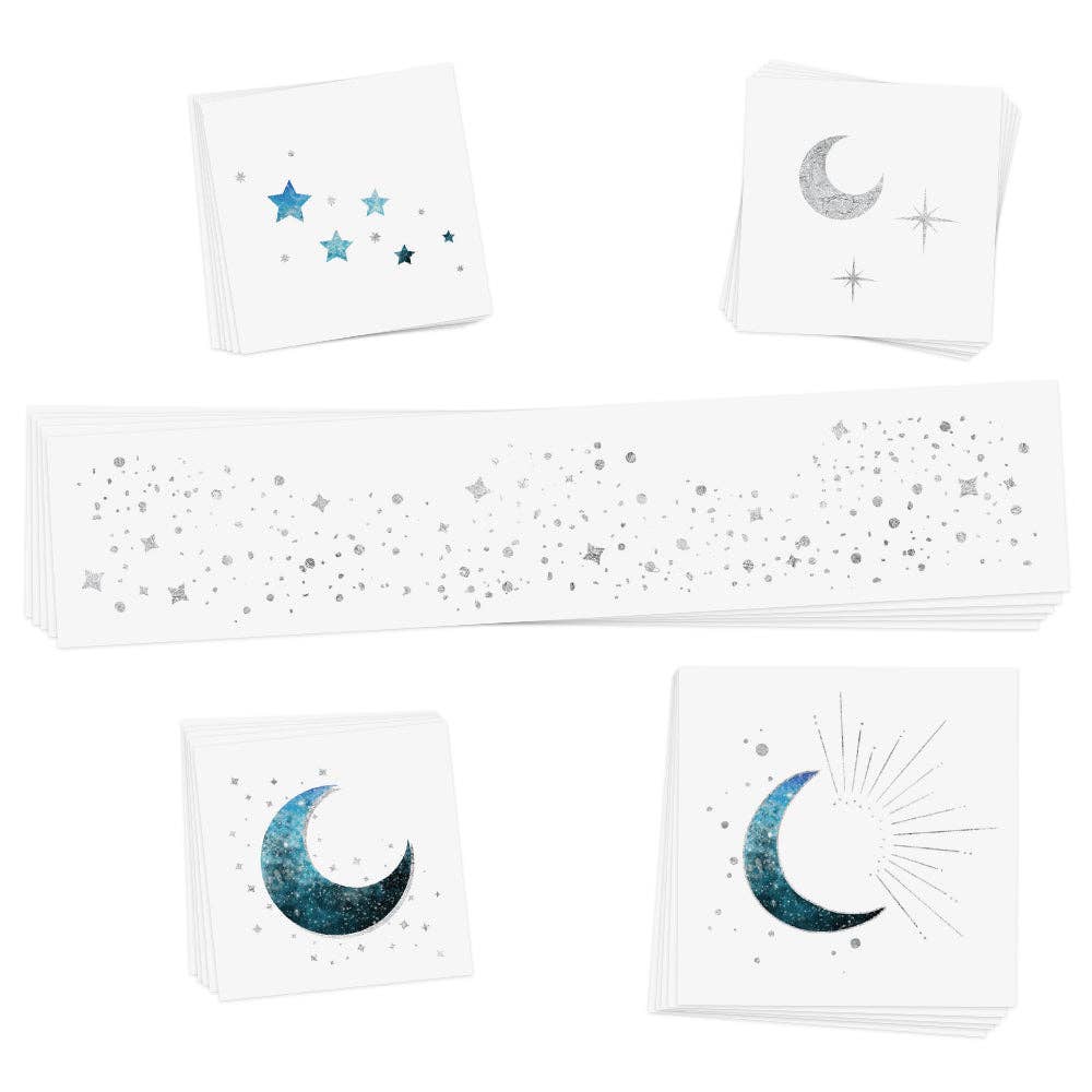 MOONLIGHT metallic temporary tattoo variety set